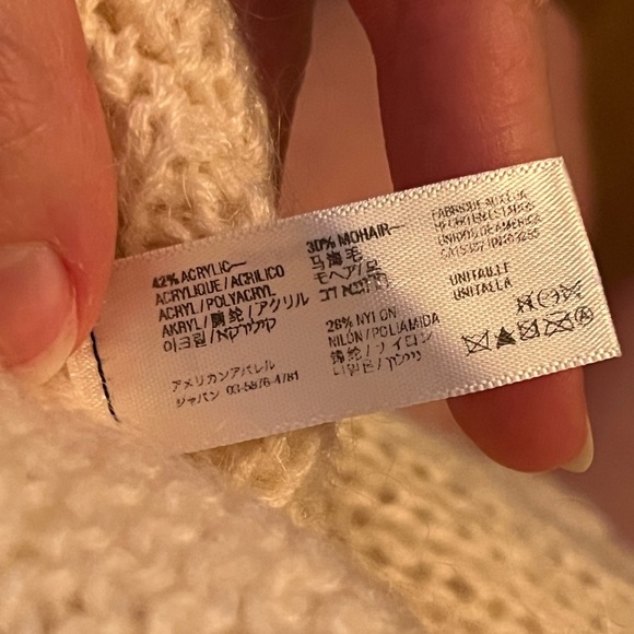 American Apparel Cream Mohair Cardigan - Picture 8 of 9